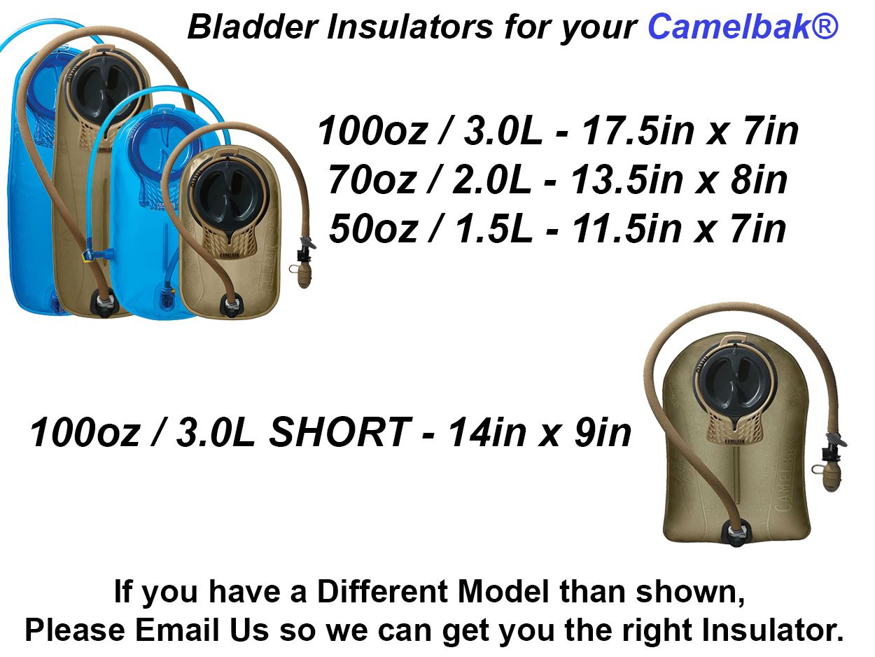 Bladder Insulation for Camelbak Water Bladder Reservoirs
